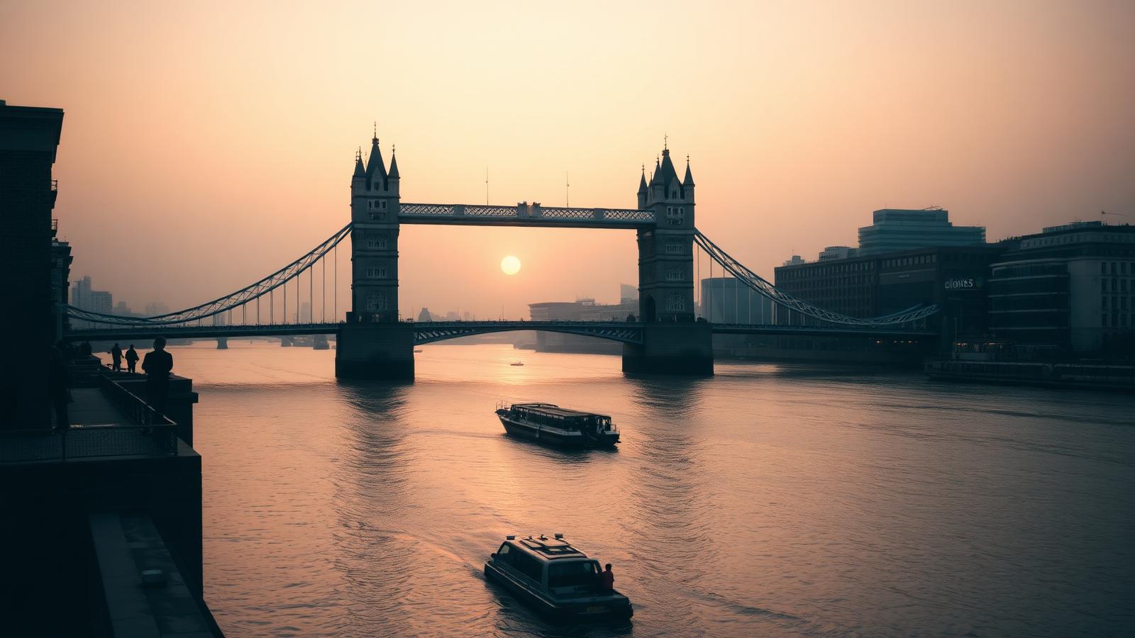 Tower Bridge and the River Thames at dawn